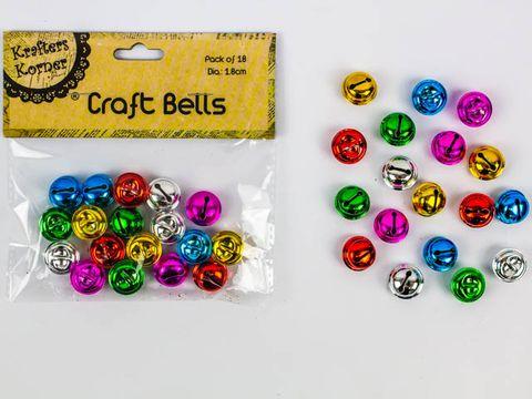 16 Pack Assorted Bells - 1.8cm