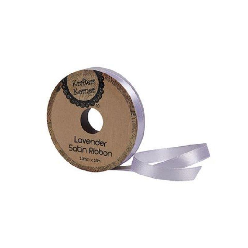 Satin Lavender Ribbon - 10mm x 10m