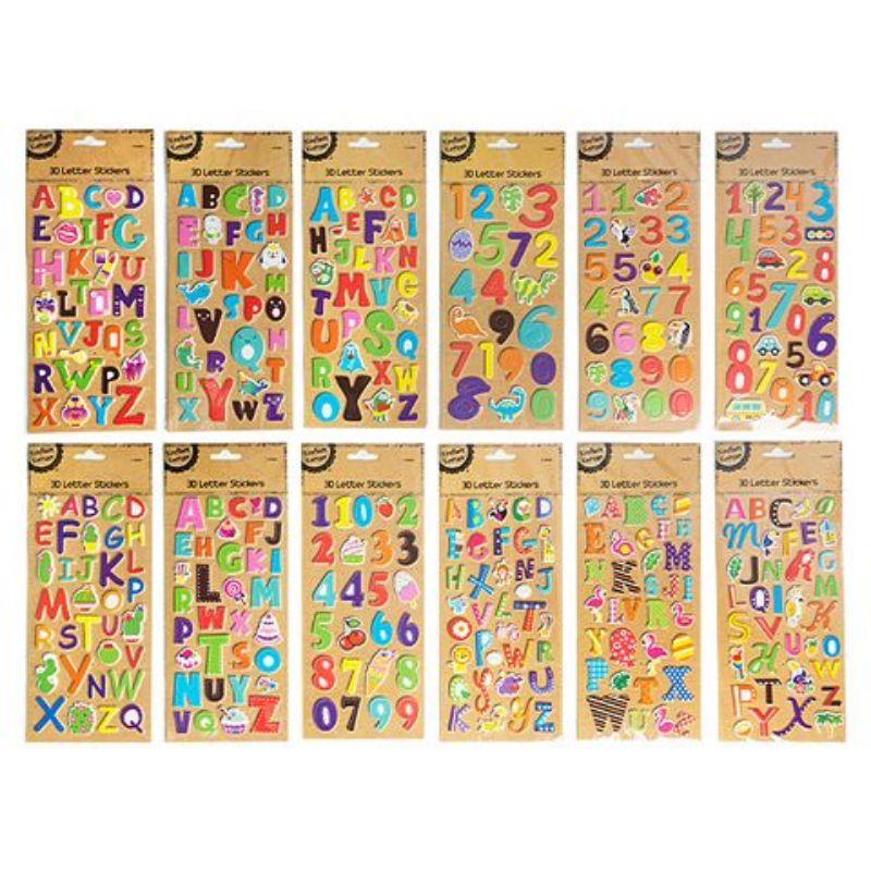 3D Letter Stickers - 30.5cm x 12cm