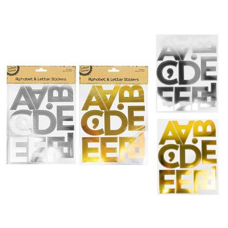 Gold / Silver Alphabet & Letter Stickers