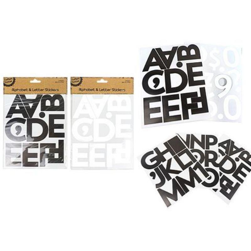 Black / White Alphabet & Letter Stickers