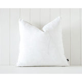 Load image into Gallery viewer, White Linen Feather Insert Indoor Cushion - 50cm x 50cm