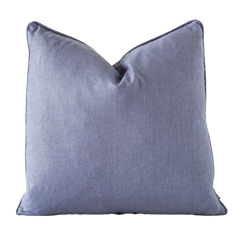 Slate Linen Feather Insert Indoor Cushion - 50cm x 50cm