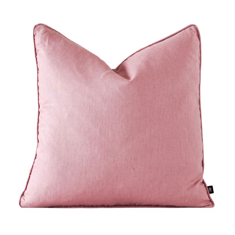 Rose Linen Feather Insert Indoor Cushion - 50cm x 50cm