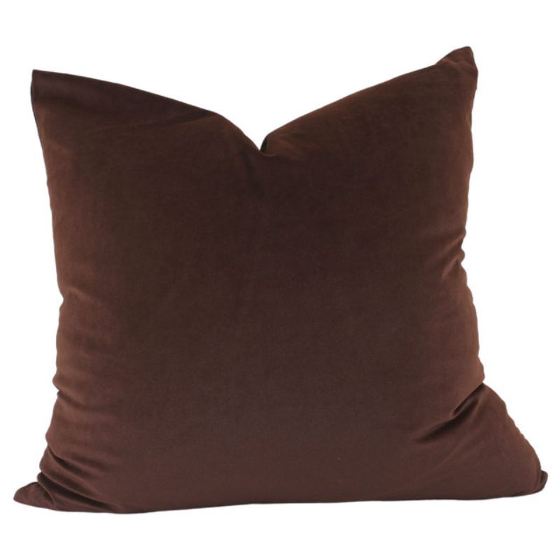 Dark Berry Feather Aria Velvet Cushion - 55cm