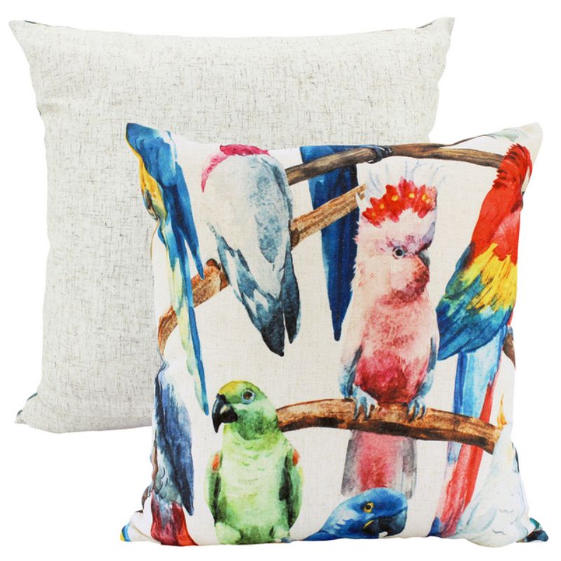 Multi Flock Linen Cushion - 50cm x 50cm