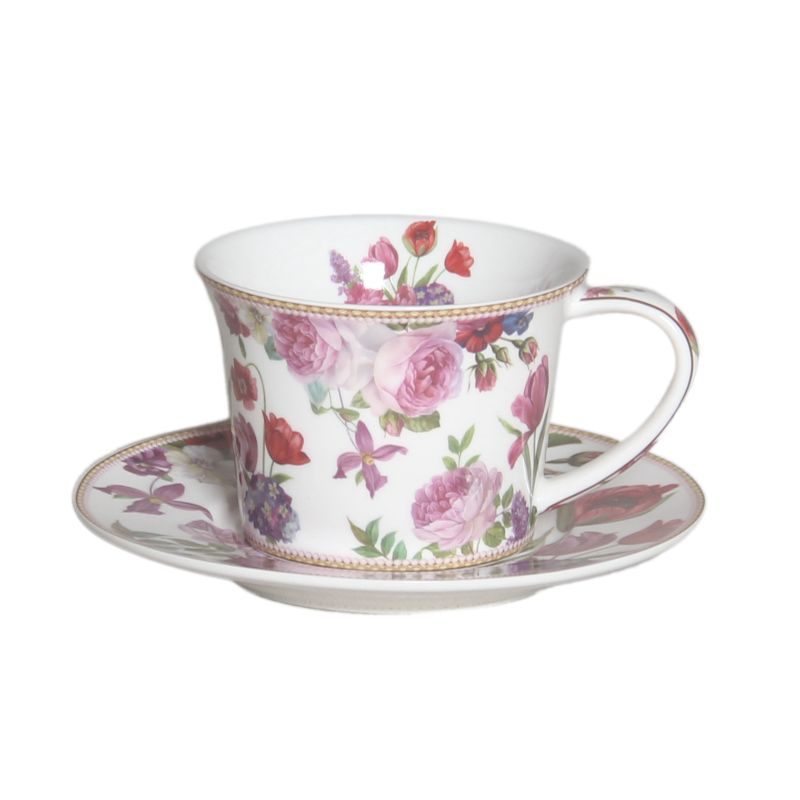 Rose and Tulip Cup & Saucer Set - 250ml