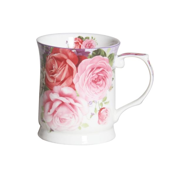Pink Rose Mug Without Gold Rim - 415ml