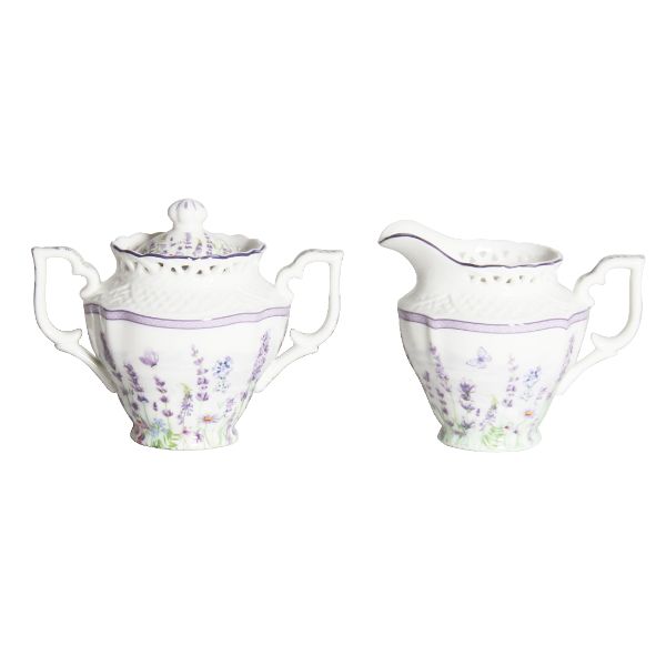 2 Pack Lavender Farm Sugar And Creamer