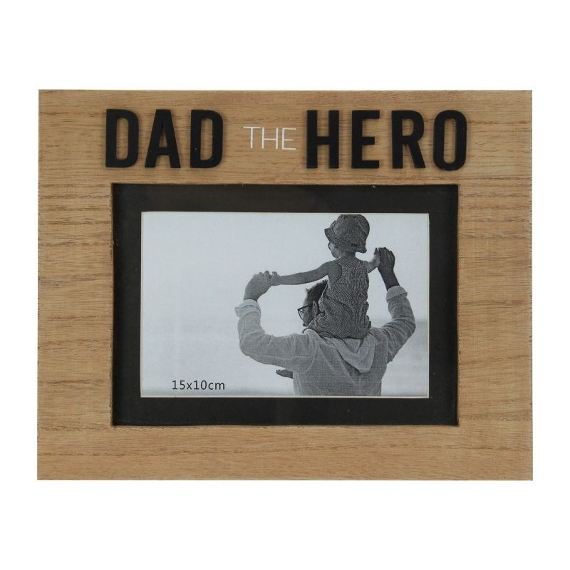 Dad The Hero Photo Frame - 15cm x 10cm