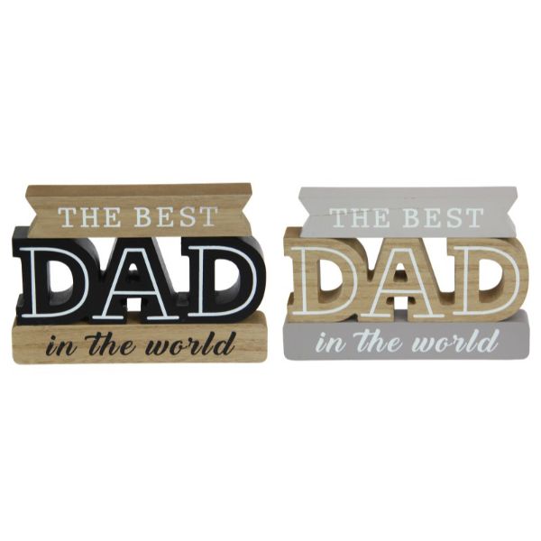 Best Dad in The World Plaque - 18cm