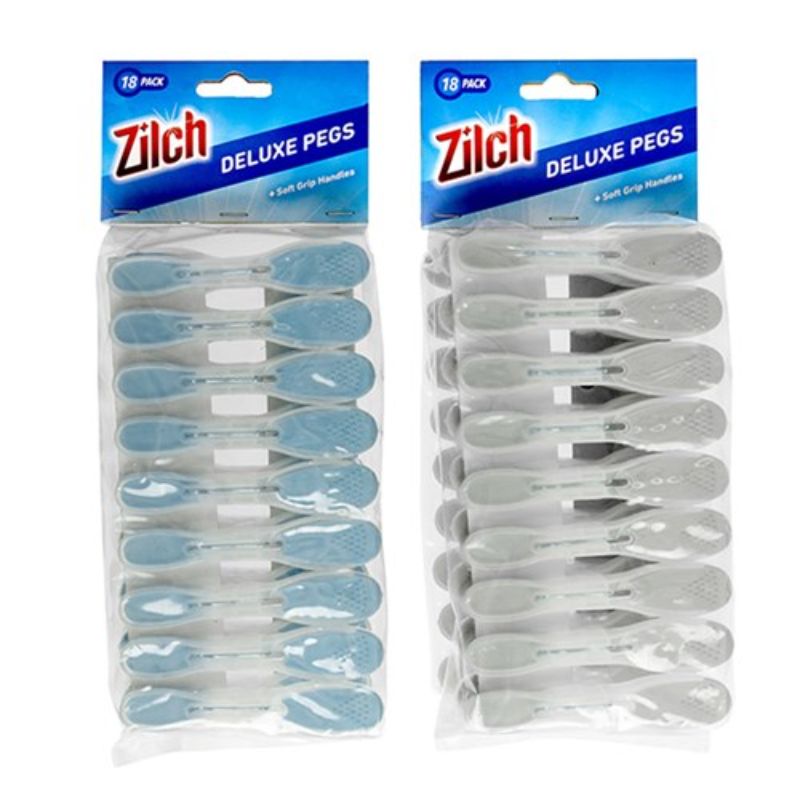 18 Pack Deluxe Coloured Tip Pegs
