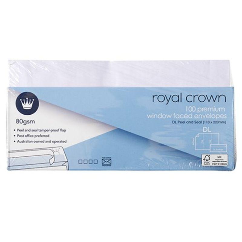 Envelope Wht Window 80gsm P&S DL 100pk P7.6 FSC Mix 70%