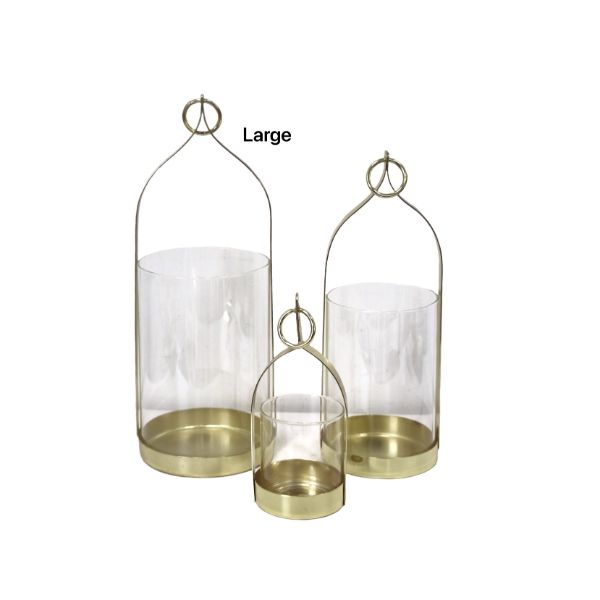 Gold Large Lantern - 12cm x 33.5cm