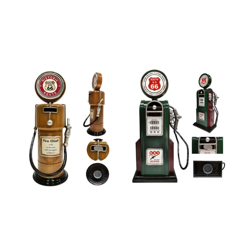 Iron Petrol Pump Money Box - 13cm x 36cm x 12cm