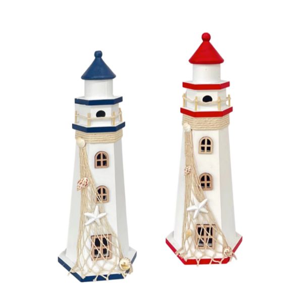 Plywood Lighthouse Standing Decor - 12.5cm x 11cm x 37.5cm