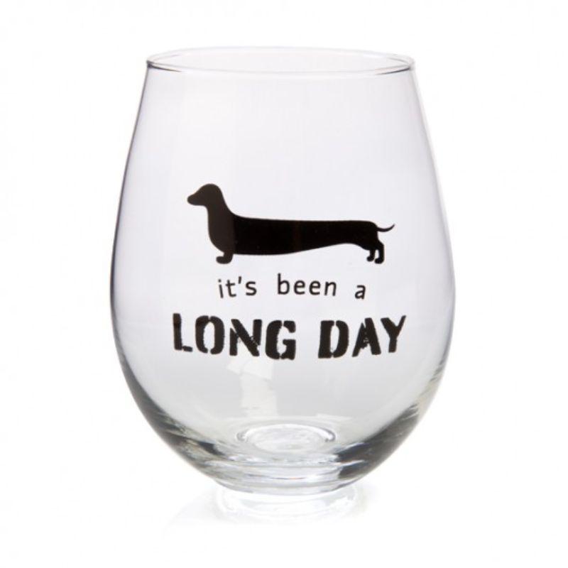 Dachshund Stemless Wine Glass - 13cm