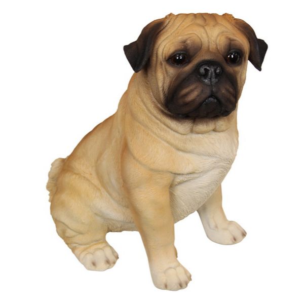 Sitting Pug Dog - 36cm