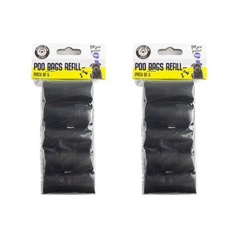 5 Pack Poo Bags Refill - 32cm x 14cm