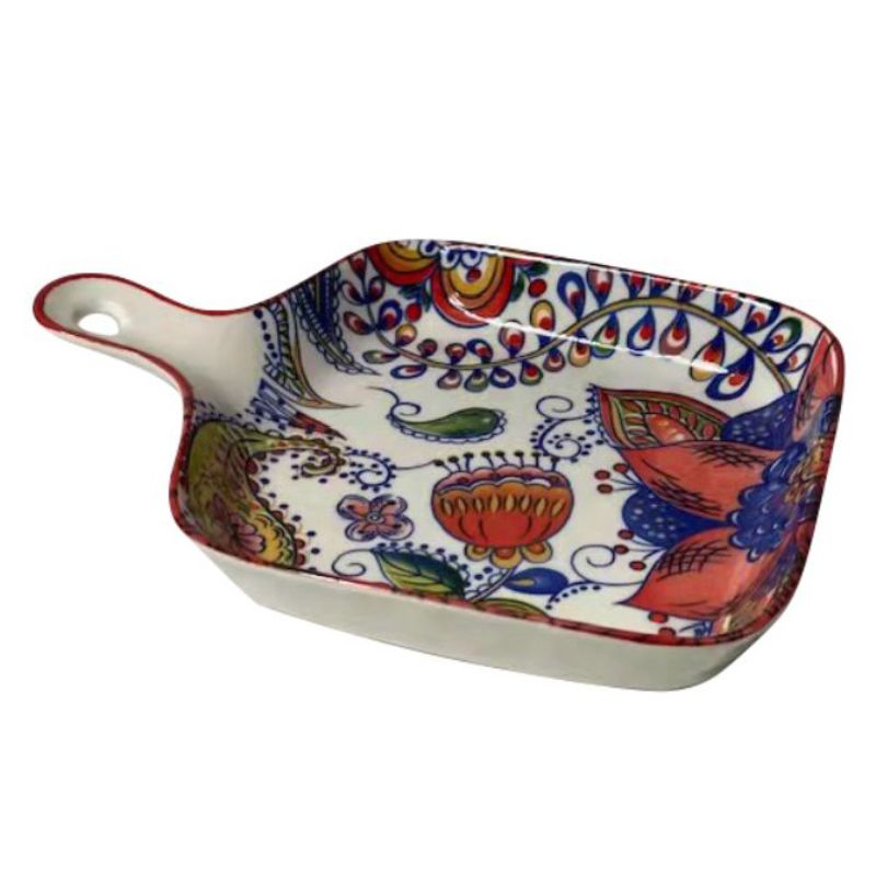 Morocco Square Tapas With Handle - 22.5cm x 16cm