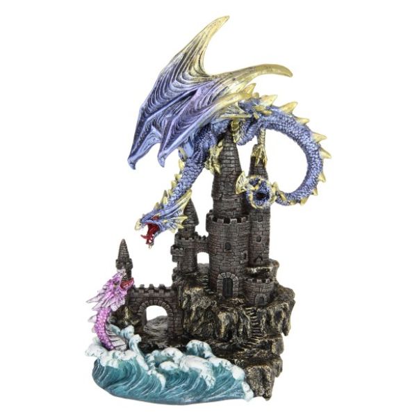 Water Dragon Guarding Castle From Sea Dragon - 20cm