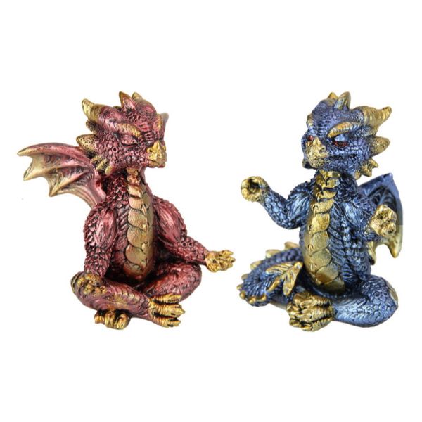 Colourful Yoga Dragon - 8cm