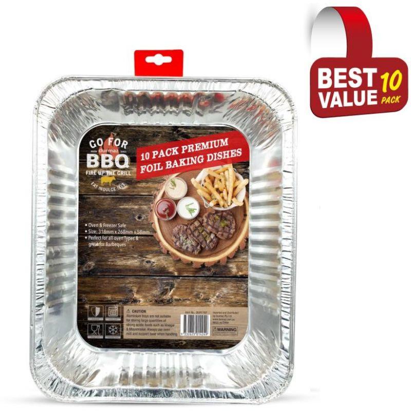 10 Pack Foil Roasters - 318mm x 268mm x 58mm