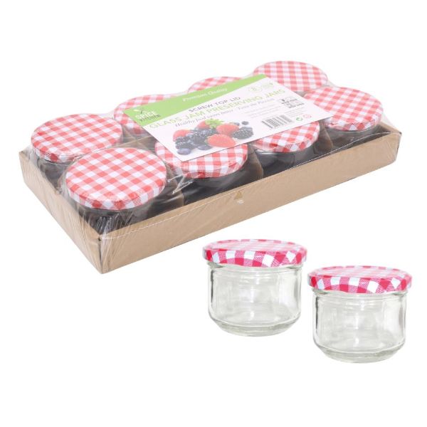 8 Pack Preserving Glass Jar - 230ml