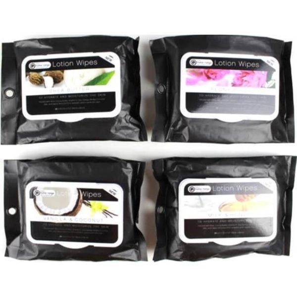 20Pk Premium Facial Lotion Wipes - 4 Assorted Fragrances