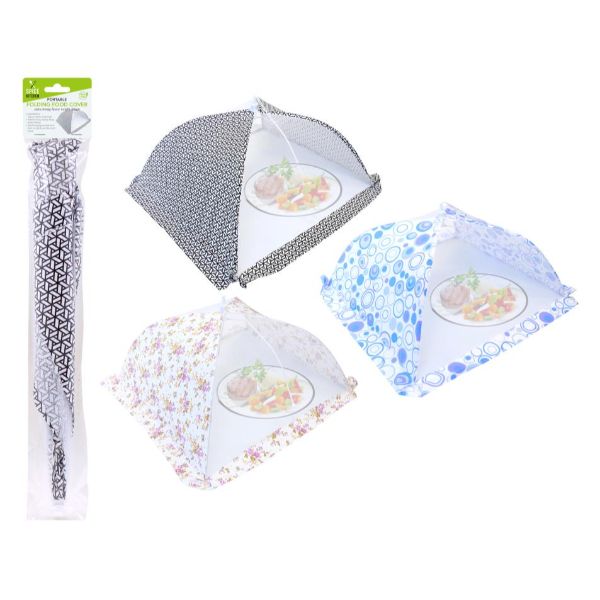 Portable Square Patterned Folding Food Cover - 40.6cm x 40.6cm x 28cm