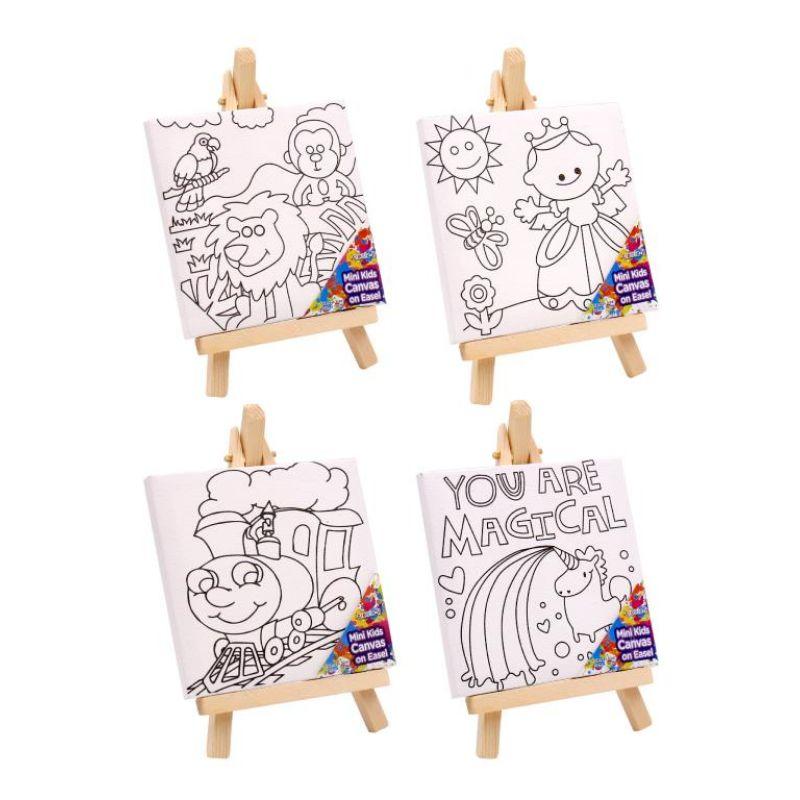 Kids Mini Canvas on Easel