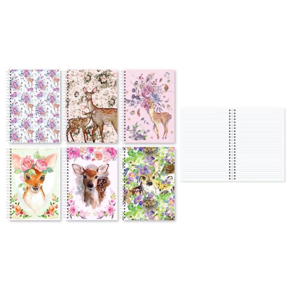 A5 Spiral Notebook/100Pages- Deer Fawn Series