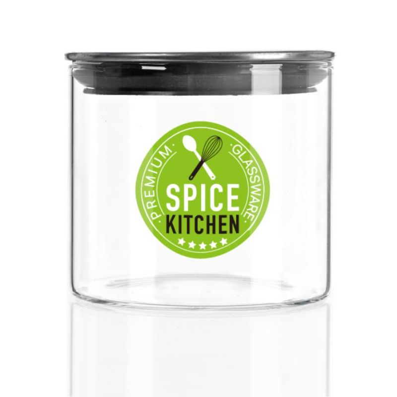 Clear Glass Canister Storage Jar - 345ml | 8.5cm x 8cm