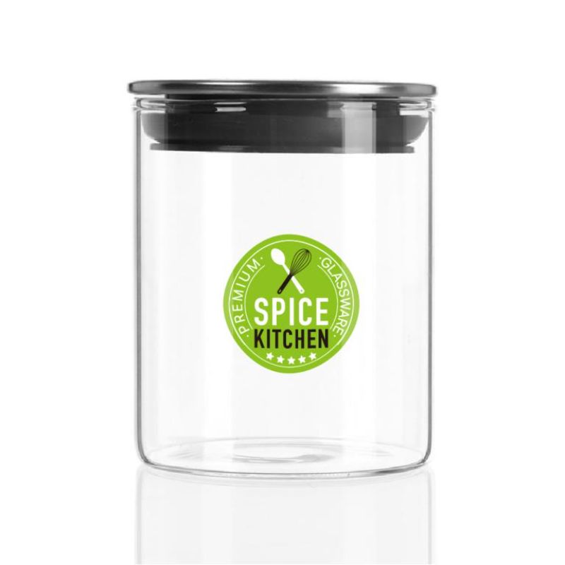 Clear Glass Canister Storage Jar - 610ml | 10cm x 10.5cm