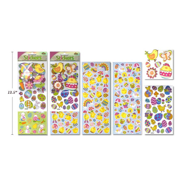 EASTER STICKER PACK 2SHTS 3IN1 2ASST
