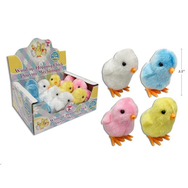 EASTER WIND UP HOPPING CHICK 4ASST