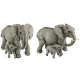 Load image into Gallery viewer, Elephant Figurine with Baby Holding Trunk - 46cm