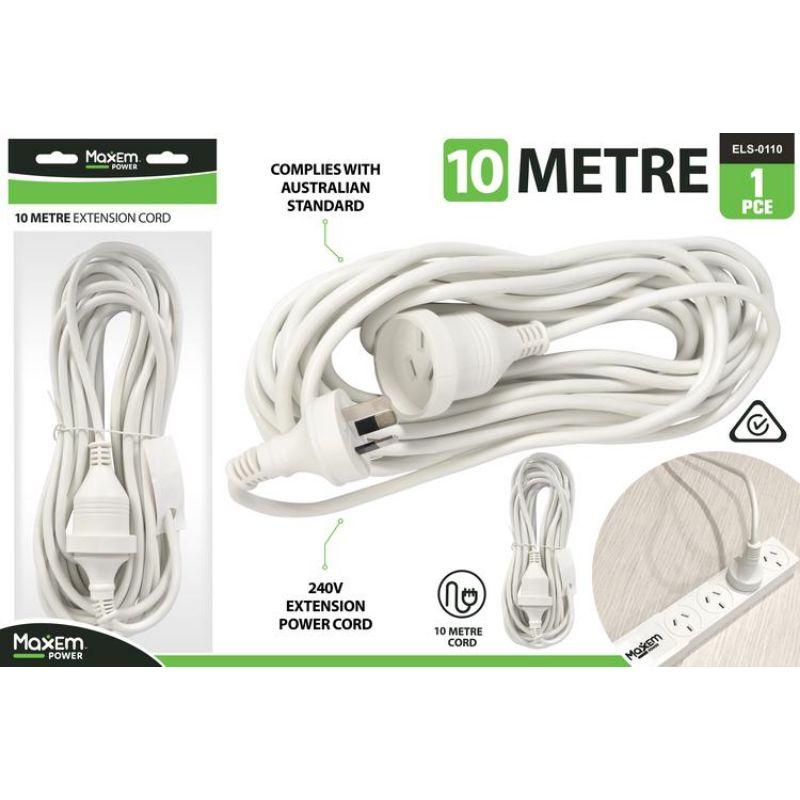 Maxem Power Extension Cord - 10m