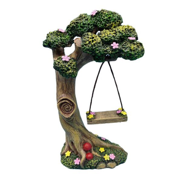 Fairy Garden Tree House with Swing - 20cm