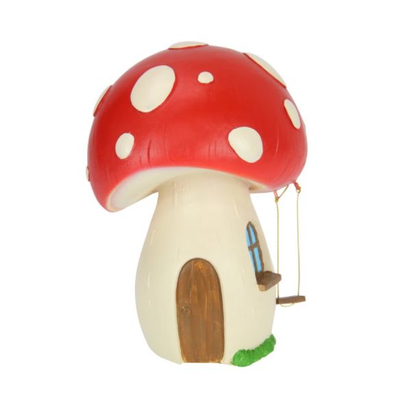 Mushroom Fairy Garden House With Swing