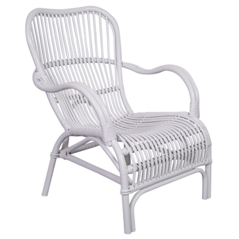 White Rattan Chair - 88cm x 37cm