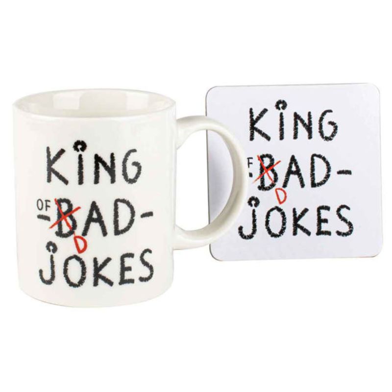 King Of Dad Jokes Mug & Coaster Set - 360ml