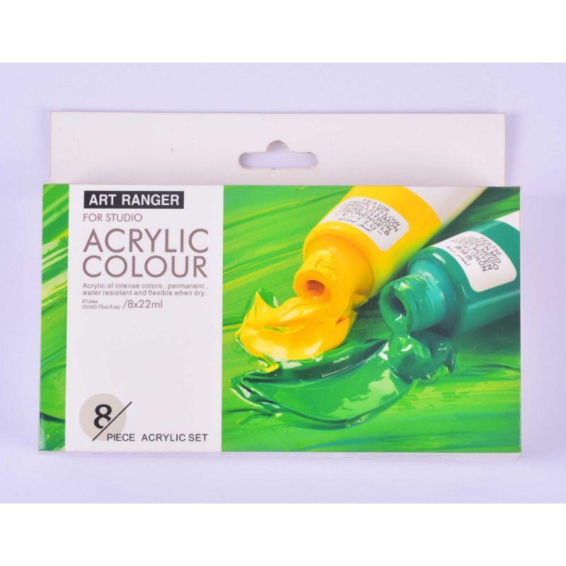 Art Ranger 8 Regular Colours Acrylic Set - 22ml