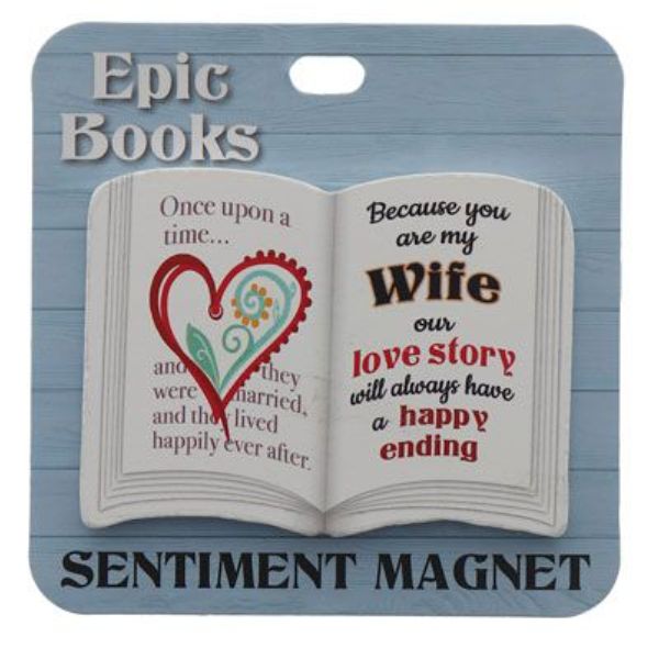 My Wife Book Sentiment Magnet