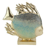 Load image into Gallery viewer, Decor Fish with Gold and Blue Finish - 25cm