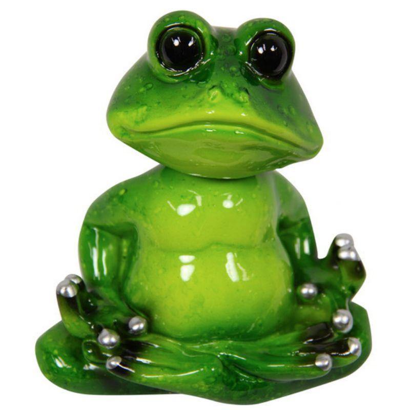 Bobble Head Green Marble Frog - 11cm - The Base Warehouse