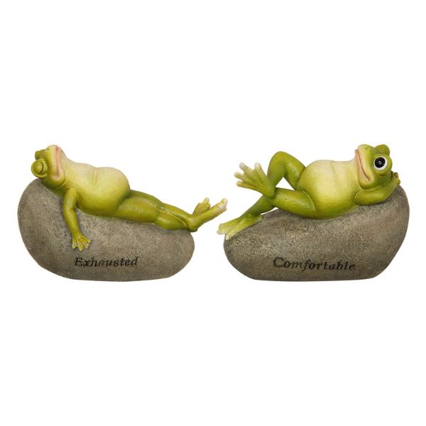 Exhausted Frog on Rock - 14cm