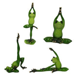 Load image into Gallery viewer, Green Marble Yoga Frog Figurine