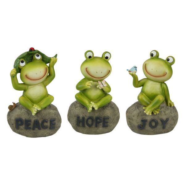 Inspirational Rock with Frog - 14cm