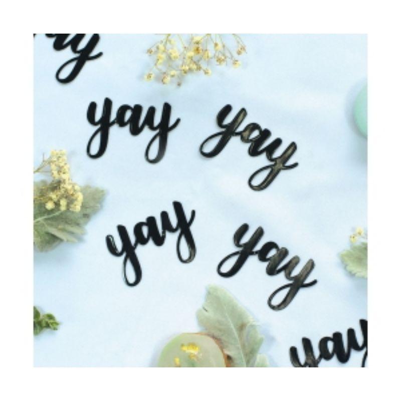 20 Pack Black Yay Jumbo Foil Confetti